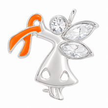 Load image into Gallery viewer, Angel By My Side Orange Ribbon Pins