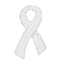 Load image into Gallery viewer, Large Flat White Ribbon Pins