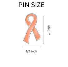 Load image into Gallery viewer, Peach Ribbon Awareness Pins