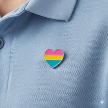 Load image into Gallery viewer, Pansexual Heart Shaped Pins - The Awareness Company