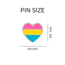 Load image into Gallery viewer, Pansexual Heart Shaped Pins - The Awareness Company