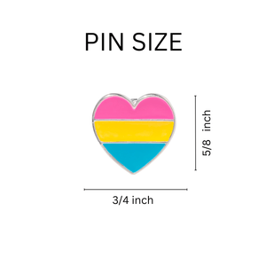 Pansexual Heart Shaped Pins - The Awareness Company