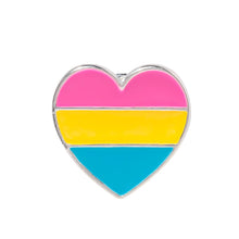 Load image into Gallery viewer, Pansexual Heart Shaped Pins - The Awareness Company
