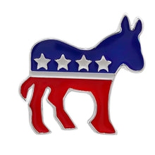 Load image into Gallery viewer, Patriotic Democratic Donkey Pins - The Awareness Company