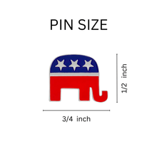Load image into Gallery viewer, Patriotic Republican Elephant Pins - The Awareness Company