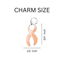 Load image into Gallery viewer, Peach Ribbon Chunky Charm Bracelets - The Awareness Company