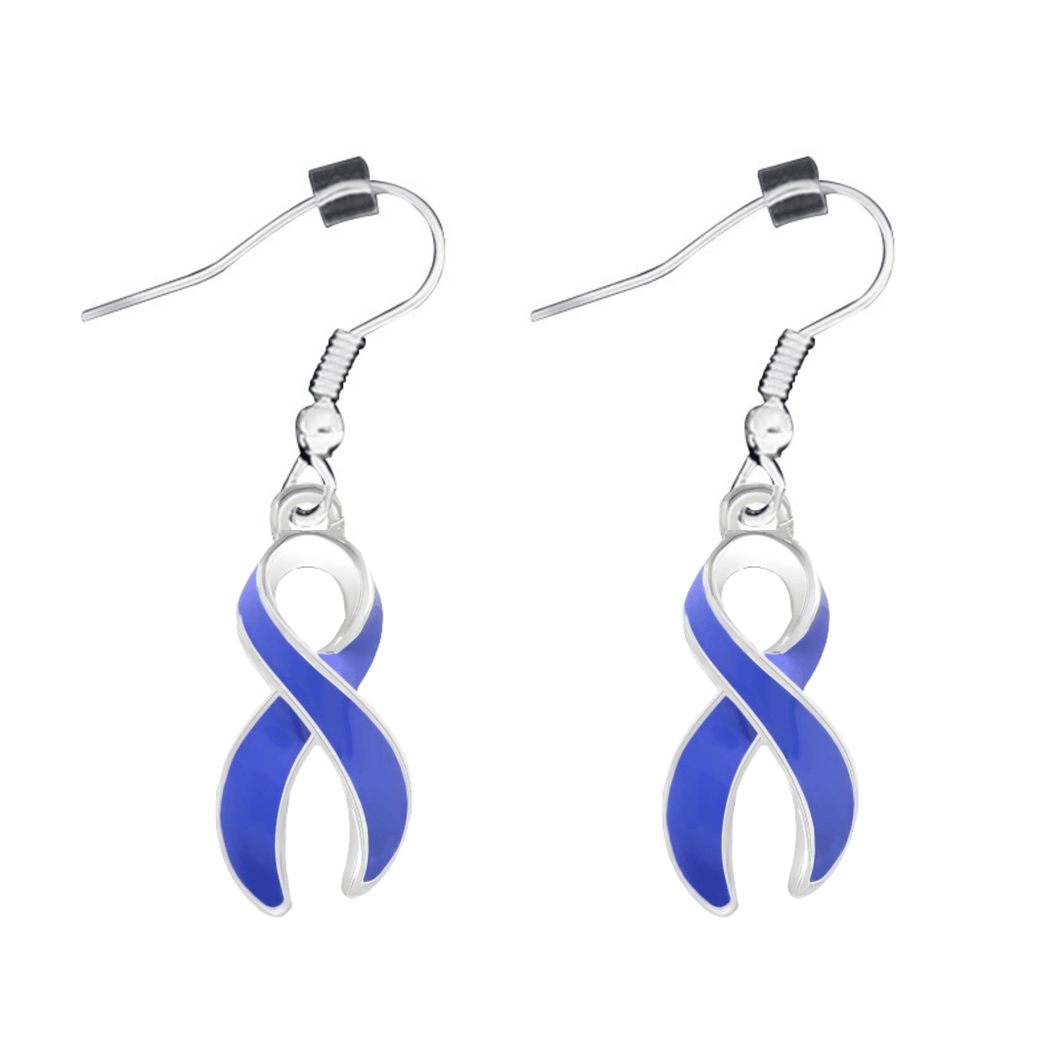 Periwinkle Ribbon Hanging Earrings - The Awareness Company