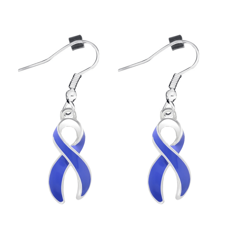 Periwinkle Ribbon Hanging Earrings - The Awareness Company