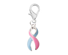 Load image into Gallery viewer, Pink &amp; Blue Ribbon Hanging Charms - The Awareness Company