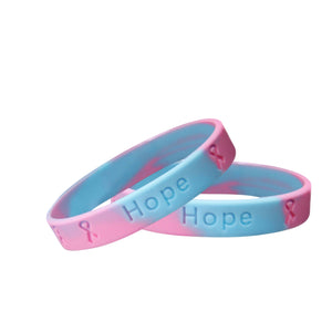 Pink & Blue Silicone Bracelets - The Awareness Company