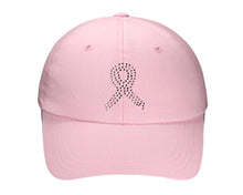 Load image into Gallery viewer, Pink Crystal Ribbon Baseball Hats - The Awareness Company