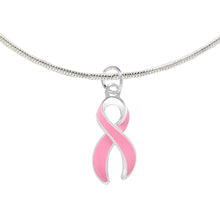 Load image into Gallery viewer, Pink Ribbon Breast Cancer Awareness Necklaces - The Awareness Company