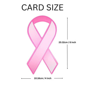 Pink Ribbon Paper Donation Ribbons (50/Pack) - The Awareness Company