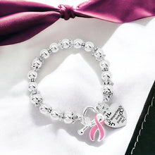 Load image into Gallery viewer, Bulk Breast Cancer Love You To The Moon And Back Pink Ribbon Bracelets, Fundraising Jewelry - The Awareness Company