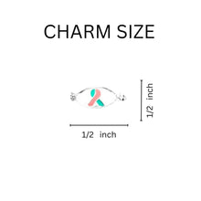Load image into Gallery viewer, Pink &amp; Teal Ribbon Stretch Bracelets - The Awareness Company