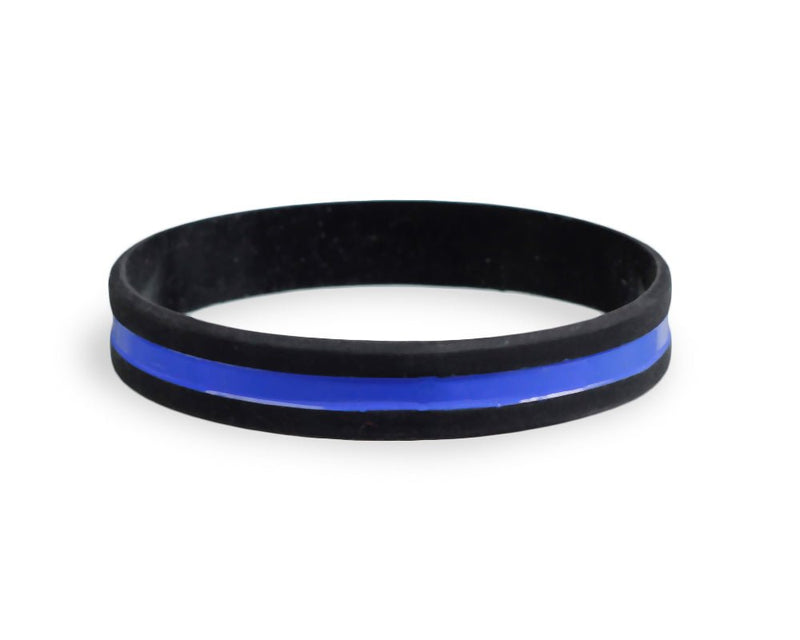 PoliceBlue Line Silicone Bracelets - The Awareness Company