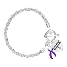 Load image into Gallery viewer, Purple Ribbon Fibromyalgia Awareness Rope Bracelets - The Awareness Company