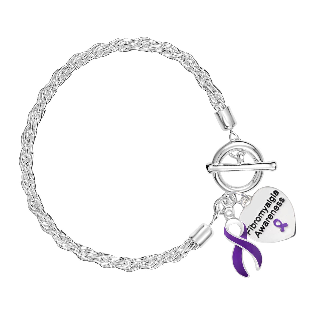 Purple Ribbon Fibromyalgia Awareness Rope Bracelets - The Awareness Company