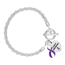 Load image into Gallery viewer, Purple Ribbon Lupus Awareness Rope Bracelets - The Awareness Company