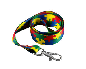 Puzzle Piece Autism Awareness Lanyards - The Awareness Company