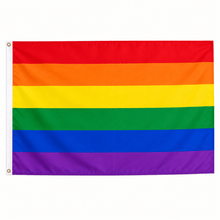 Load image into Gallery viewer, Rainbow 3 Feet by 5 Feet Nylon Flag - The Awareness Company