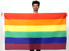 Load image into Gallery viewer, Rainbow 3 Feet by 5 Feet Nylon Flag - The Awareness Company