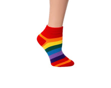 Load image into Gallery viewer, Rainbow Ankle Socks - The Awareness Company