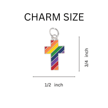 Load image into Gallery viewer, Rainbow Cross Gay Pride Charms - The Awareness Company