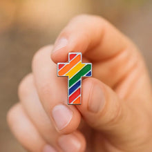 Load image into Gallery viewer, Rainbow Cross Shaped Pins - The Awareness Company