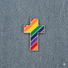 Load image into Gallery viewer, Rainbow Cross Shaped Pins - The Awareness Company
