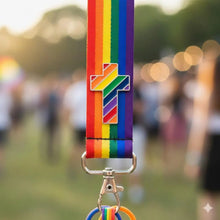 Load image into Gallery viewer, Rainbow Cross Shaped Pins - The Awareness Company