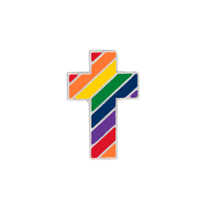 Rainbow Cross Shaped Pins - The Awareness Company