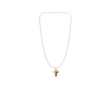 Load image into Gallery viewer, Rainbow Flag Cross Necklaces - The Awareness Company