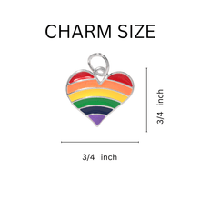 Load image into Gallery viewer, Rainbow Heart Gay Pride Charms - The Awareness Company