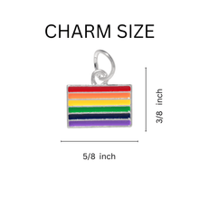 Load image into Gallery viewer, Rainbow LGBTQ Pride Rectangle Charms - The Awareness Company