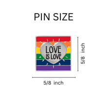 Load image into Gallery viewer, Rainbow Love Is Love LGBTQ Pins - The Awareness Company