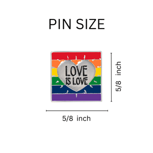 Rainbow Love Is Love LGBTQ Pins - The Awareness Company