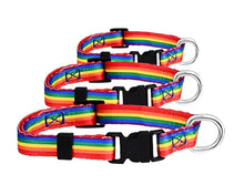 Load image into Gallery viewer, Rainbow Striped Dog/Cat/Pet Collars - Fundraising For A Cause