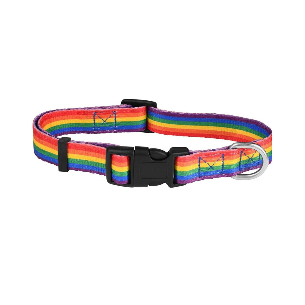 Rainbow Striped Extra Large Dog/Cat/Pet Collars - The Awareness Company