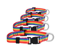 Load image into Gallery viewer, Rainbow Striped Extra Large Dog/Cat/Pet Collars - The Awareness Company
