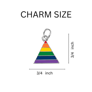 Rainbow Triangle Flag Split Ring Key Chains - The Awareness Company