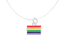 Load image into Gallery viewer, Rectangle Rainbow Flag Necklaces - The Awareness Company