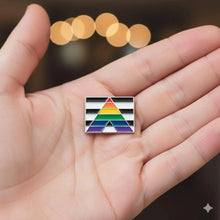 Load image into Gallery viewer, Rectangle Straight Ally Flag Pins - The Awareness Company