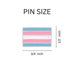 Rectangle Transgender Flag Pins - The Awareness Company