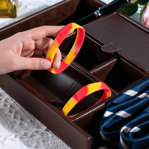 Red & Yellow Silicone Bracelets - The Awareness Company