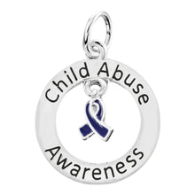 Load image into Gallery viewer, Round Child Abuse Awareness Charms - The Awareness Company