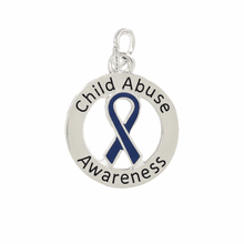 Load image into Gallery viewer, Round Child Abuse Awareness Charms - The Awareness Company