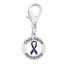Load image into Gallery viewer, Round Child Abuse Awareness Hanging Charms - The Awareness Company