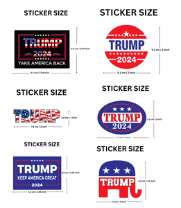 Trump Election Stickers (Various Styles) - 250 Stickers Per Roll