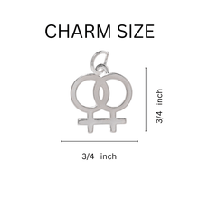 Load image into Gallery viewer, Same Sex Female Lesbian Symbol Split Ring Key Chains - The Awareness Company